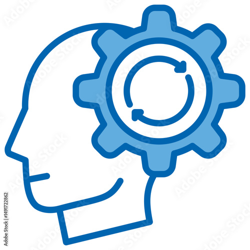 Behavior Blue White Icon