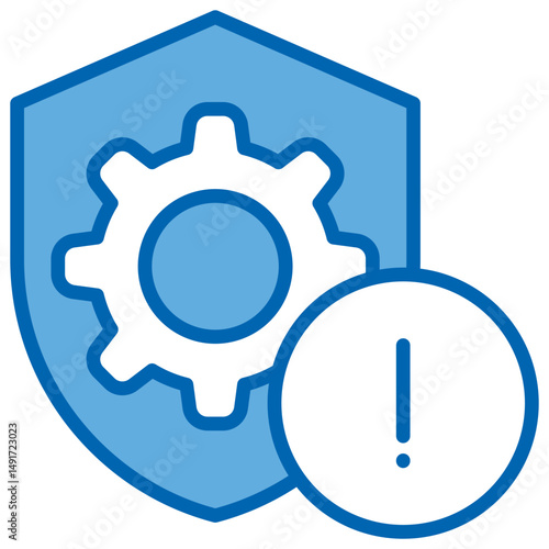 Regulatory Breach Blue White Icon