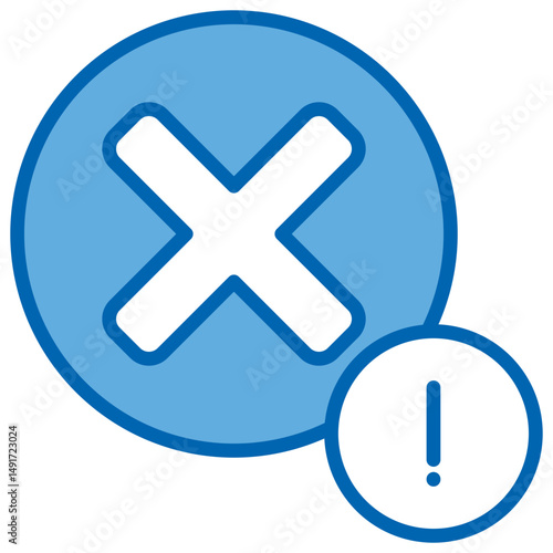 Violation Blue White Icon