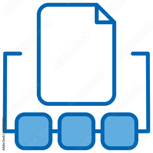 Data Patterns Blue White Icon
