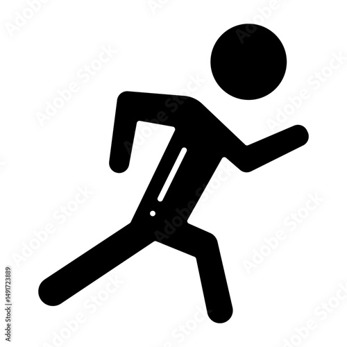 Solo Run glyph icon
