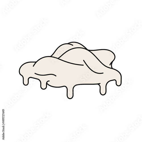 Melting Ice Cream Illustration