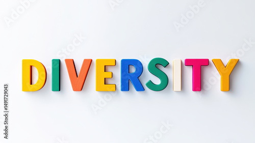 Diversity is a word that is made up of different colored letters