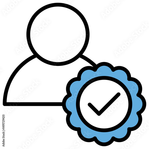 Authorization Blue Black Icon