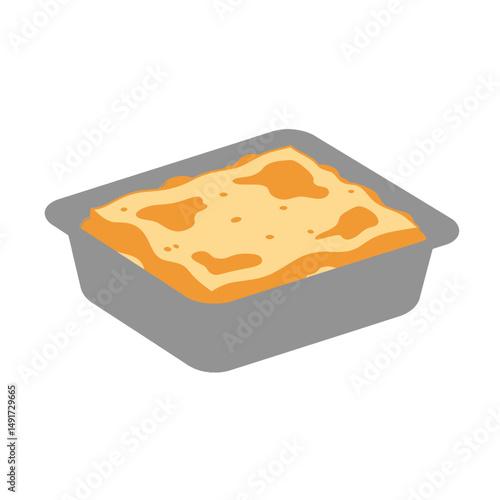 Baked Dish In Gray Container