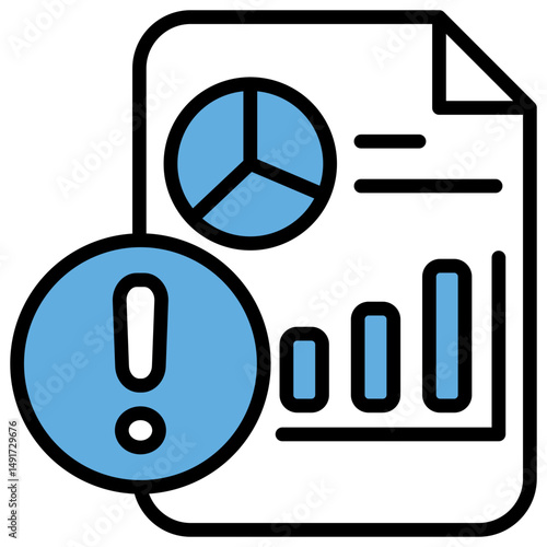 Reporting Blue Black Icon