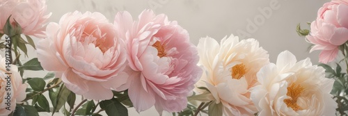 Delicate watercolor roses & peonies, soft hues ,  background,  texture