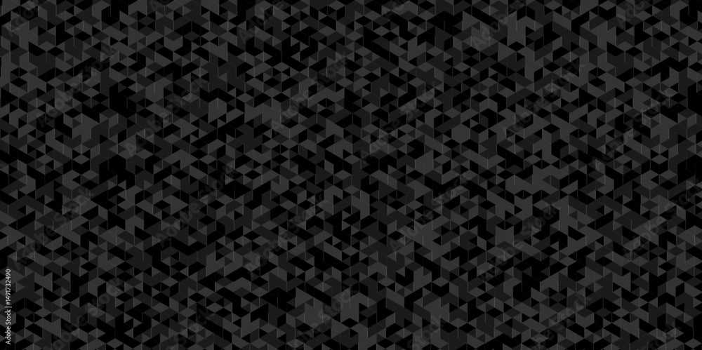 Fototapeta premium Geometric minimal element vector seamless technology gray and black background. Abstract geometric pattern gray Polygon Mosaic triangle business and corporate background.