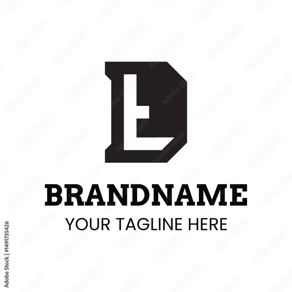 Fototapeta premium Letters DT Monogram Logo, suitable for any brand with TD or DT initials