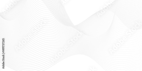 Abstract flow white blend waves lines and technology background. Modern white flowing wave lines and glowing moving lines. Futuristic technology and sound wave lines background.