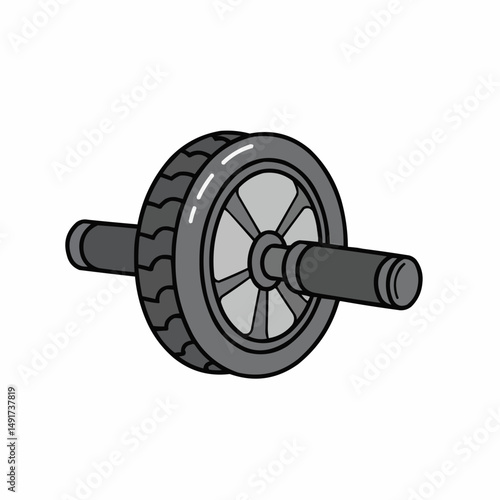 Exercise equipment with a smooth motion wheel, promoting core stability, and fitness