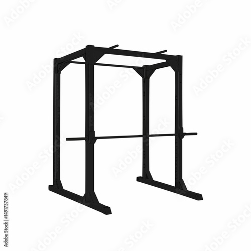 Black metal weight rack, for home gym exercise
