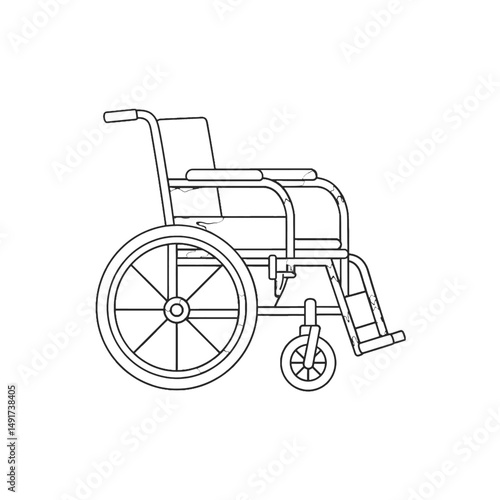 Simple Line Drawing Of Wheelchair