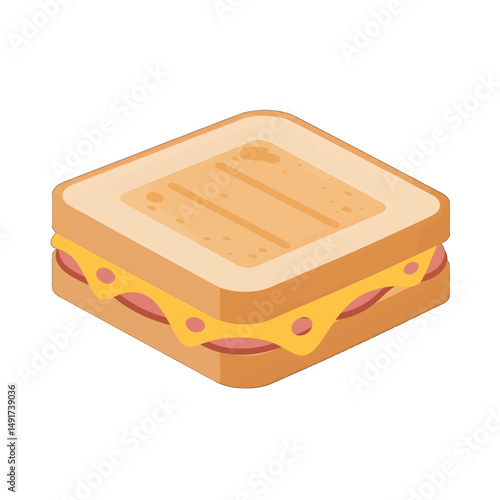 Grilled Cheese Sandwich Illustration