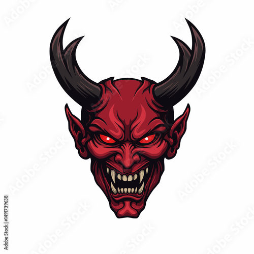 Graphic illustration shows red devil with horns