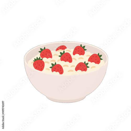 Bowl Of Strawberry Oatmeal
