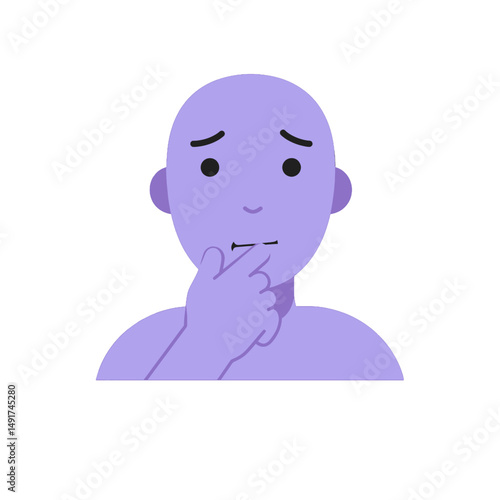 Pixel Art Character Portrait Thinking