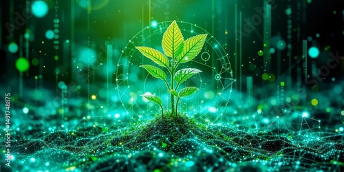 Technological Advancement:  Sustainable Growth Concept