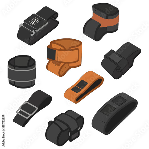 Collection Of Isometric Weightlifting Wrist Wraps
