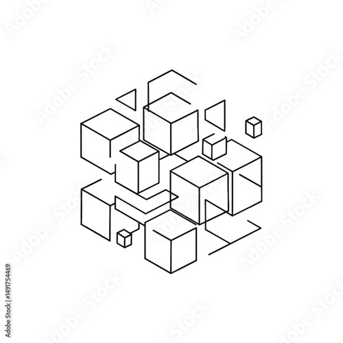 Abstract Geometric Cube Composition