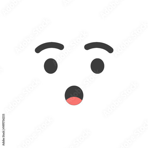 Surprised Pixel Face Illustration