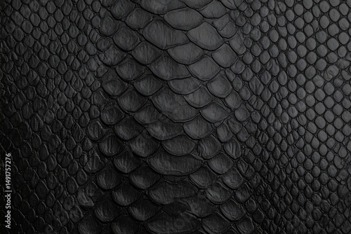 Canvastavla Black snake Leather background texture