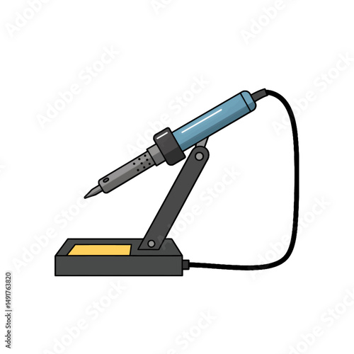 Pixelated Soldering Iron Illustration