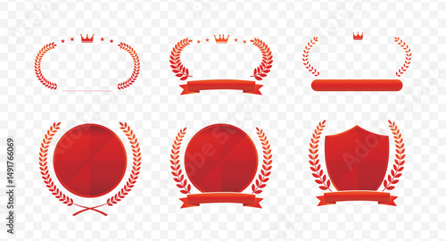 月桂冠のあるエンブレムのバッジ