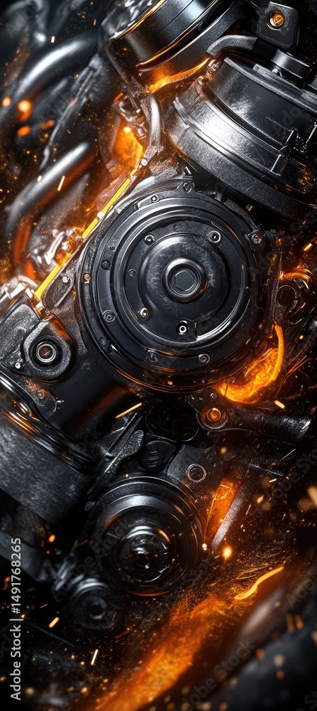 Abstract Engine Explosion Abstract Engine Explosion