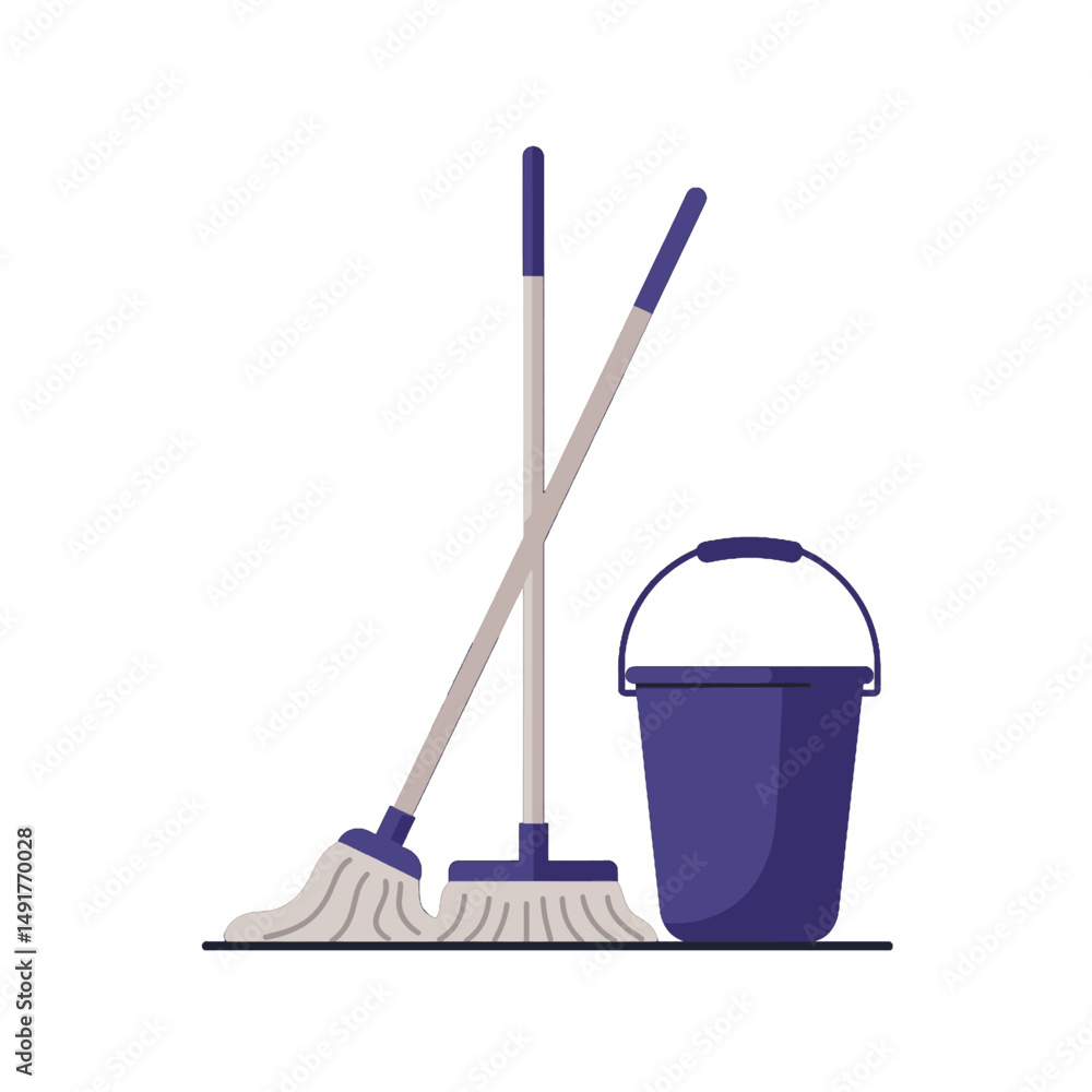 Cleaning Supplies Illustration Flat Design Cleaning Supplies Illustration Flat Design