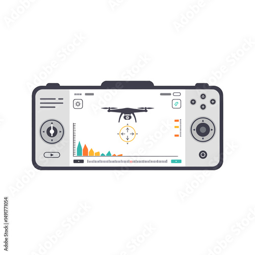 Drone Remote Control Interface Graphic Display