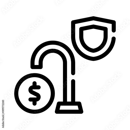 retirement planning line icon