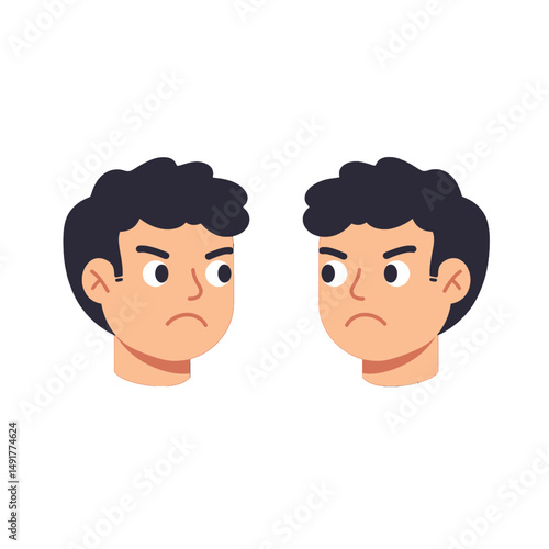 Angry Boy Pixel Art Illustration