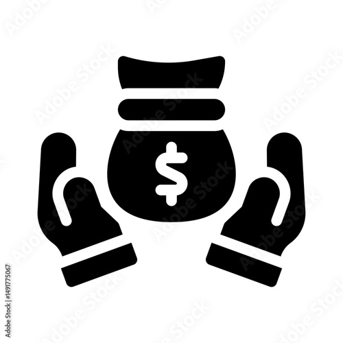 net worth glyph icon