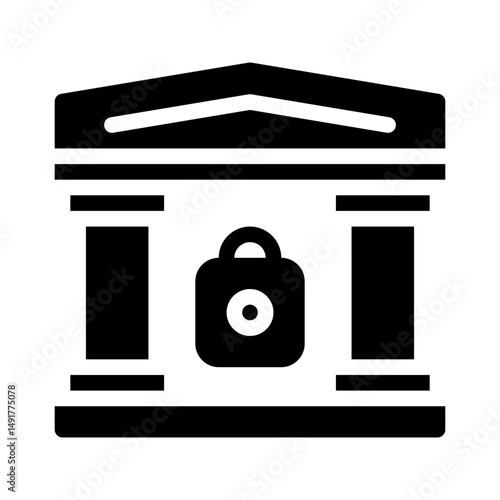private banking glyph icon