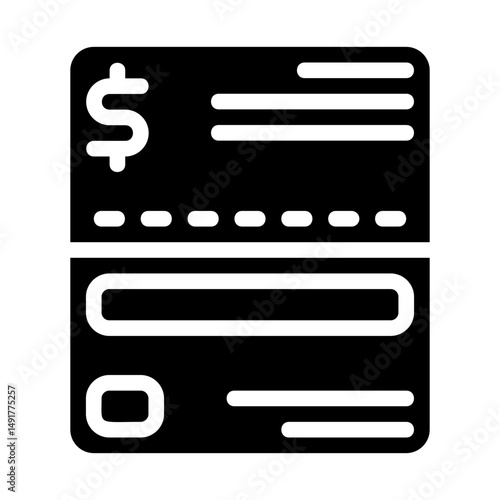 Bank account book Solid Icon