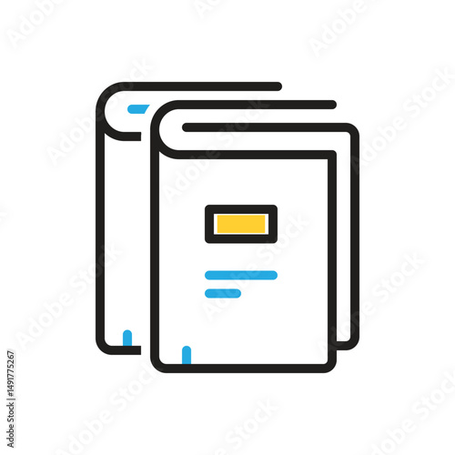 Color illustration icon for publish