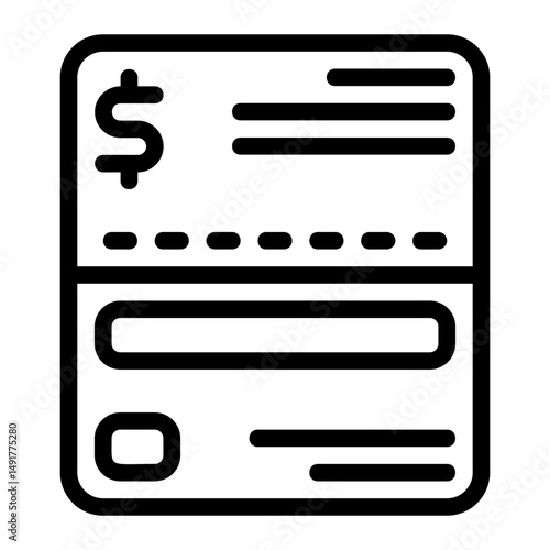 Bank account book Line Icon