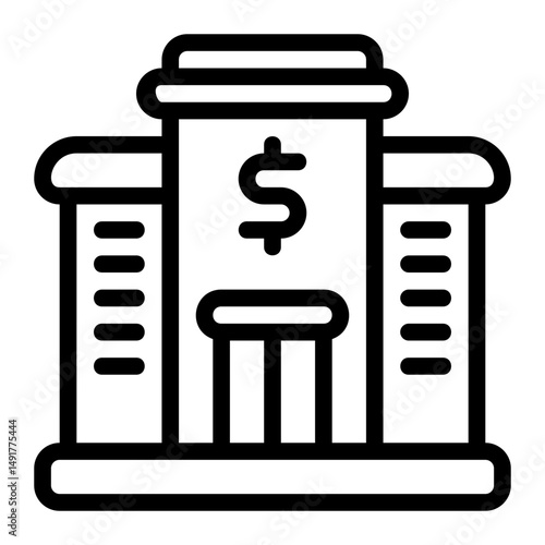 Central bank Line Icon