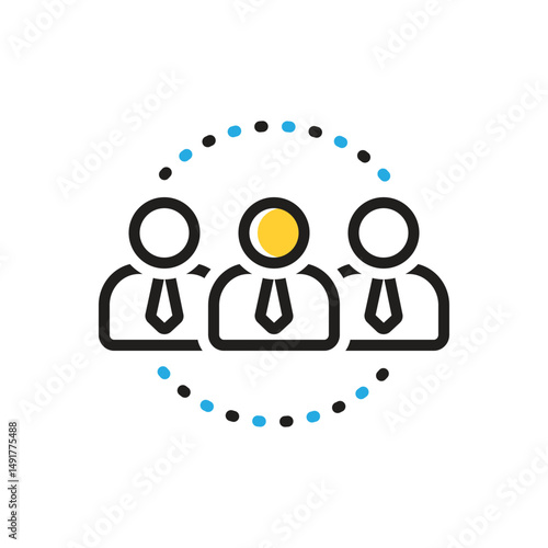 Color illustration icon for set