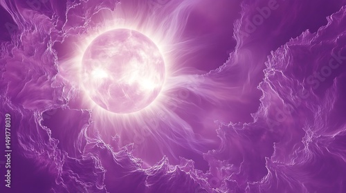 Purple abstract orb design