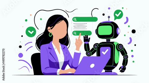 Using generative ai tools for smart search vector illustration