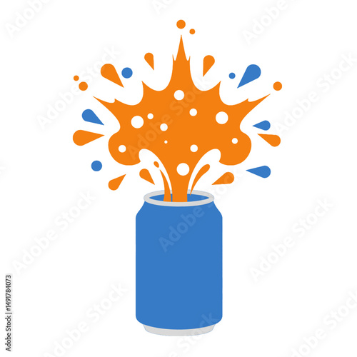 Exploding Soda Can Graphic Design