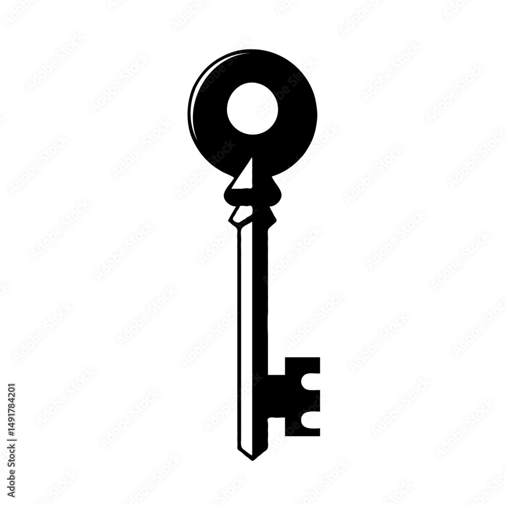 Key icon design in minimal vector illustration style Key icon design in minimal vector illustration style