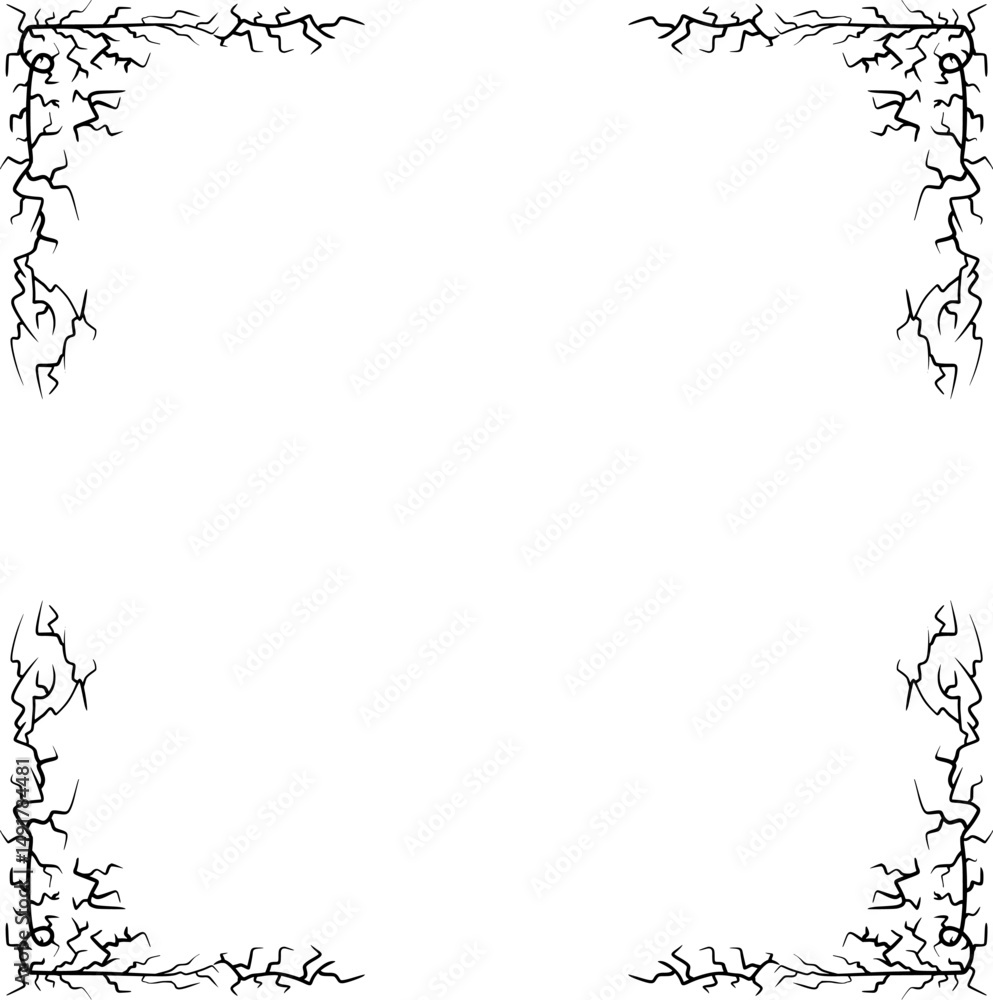 Obraz premium lightning bolt border frame element design