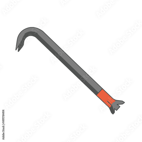 Simple Pixelated Illustration Of A Crowbar
