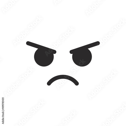 Angry Face Emoji Graphic