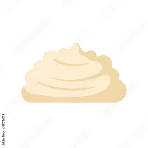 Whipped Cream Dessert Illustration