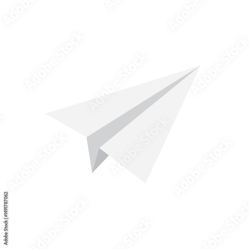 Free Download Simple folded paper plane isolated icon, creativity concept - GFXLoad