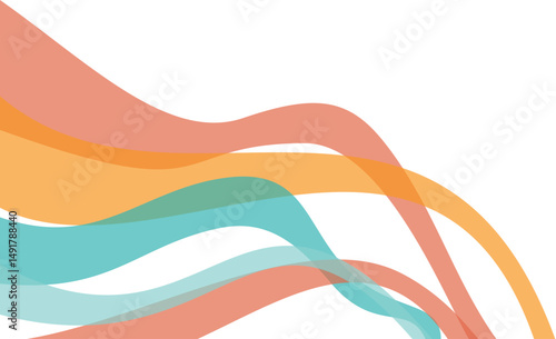 Abstract Transparant Wave Footer